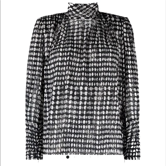 ba&sh | Sheer Mock Neck Top - Picture 3 of 10